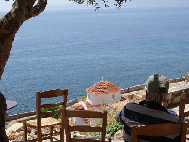 Griechenland Monemvasia Blick zum Meer
